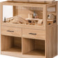 MEWOOFUN Large Hamster Cage, Hamster Cage and Habitats with Drawers and Storage Cabinet, Openable Top, Three-Sided Visibility and Four-Sided Ventilation, 39.4" L x 19.7" W x 41.7" H
