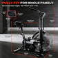 Air Bike, Exercise Bike with Magnetic & Air Resistance Fan Bike, Stationary Bike for Home Cardio Workout, Adjustable Indoor Cycling Bike with APP & Dual Action Handlebars, 350lb Capacity