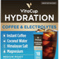 VitaCup Hydration Coffee Packets, The First Coffee That Hydrates You w/Electrolytes, Coconut Water, Pink Himalayan Salt, Magnesium, Medium Roast, Instant Coffee in Single Serve Sticks, 18 Ct
