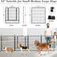 Dog Playpen 32 inch 30 Panels Indoor Outdoor Dog Pen for Medium/Small Dogs Heavy Duty Metal Dog Fence Outdoor for Yard, Puppy Playpen with Door Portable Pet Fence for RV Camping Yard
