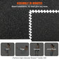 VEVOR 0.56Inch 48sq.ft 12 Tiles Gym Flooring for Home Gym, Rubber Top with High Density EVA Foam,25 x 25In Gym Floor Exercise Equipment Mats, Interlocking Gym Mats, Puzzle Workout Mats, Black & Grey