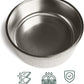 CROXTON & CO. Stainless Steel Pet Bowl for Dogs & Cats | Insulated Food Bowls for Dog Cat | No Tip No Slip | Non-Slip Rubber Base | Dishwasher Safe | Medium (4 Cups)