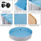 Yaheetech Dog Pet Bath Pool Foldable Hard Plastic Doggie Duck Swimming Pool Collapsible PVC Outdoor Bathing Tub Dog Pools for Large Small Dogs-63 x 11.8 inch,XXL,Gray