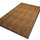 WaterHog Diamond | Commercial-Grade Entrance Mat with Rubber Border – Indoor/Outdoor, Quick Drying, Stain Resistant Door Mat (Medium Brown, 6' x 6')