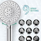 Filtered Shower Head with Handheld, High Pressure 9 Spray Mode Chrome Showerhead with 4 Filters, Detachable Shower Head, Water Softener Filters Beads for Hard Water - Remove Chlorine