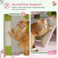 PEQULTI Tall Cat Tree Floor to Ceiling Cat Tower Adjustable Height (90.5''-100.4'' = 230cm-252cm) with Cat Condo, Cozy Hammock and Scratching Post, Pink Flower Climbing Tree for Indoor Cats, Pink