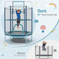 GYMAX 5FT Trampoline for Kids, ASTM Approved with Safety Net & Kitten Trapeze Rings, Indoor/Outdoor