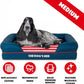 The Dog’s Bed, Medium Blue Oxford with Red Trim USA Flag Dog Bed with Central Flag 30x23.5, Memory Foam, Pain Relief, Post Surgery, Waterproof Washable Cover Cover, Veterinary Approved