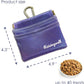 Dog Treat Pouch, Pocket Sized Pet Training Pouch, Hand Free Purple Dog Walking Bag with Carabiner, Self-Closing Pet Feed Snack Reward, for Puppy Travel or Outdoor Use, NanoPTC
