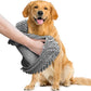 Muddy Mat® 2-in-1 Set: AS-SEEN-ON-TV Grey Microfiber Door Mat (30"X19") & Doggy Dryer Plush Shammy Towel - Non-Slip, Washable & Highly Absorbent Solutions for Soggy Paws & Clean Floors