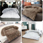 Calming Dog Bed Fluffy Plush Dog Mat for Furniture Protector with Removable Washable Cover for Large Medium Small Dogs and Cats (Large(45x37x6), Camel)