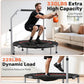 BCAN 40/48" Foldable Mini Trampoline Max Load 330lbs/440lbs, Fitness Rebounder with Adjustable Foam Handle, Exercise Trampoline for Adults Indoor/Garden Workout
