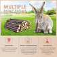 Bissap 230g/8.1oz Apple Sticks for Rabbits, Natural Bunny Chew Toys and Treats for Chinchilla Guinea Pig Hamster Gerbil Small Animals Pet Apple Wood Stick Toys Teeth Grinding