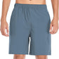 Men's Gym Shorts Sports Quick Dry Workout Running or Casual Training Short with Zipper Pockets