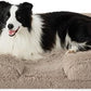 Bedsure Orthopedic Dog Beds Large Sized Dog - Washable Large Dog Cat Bed Waterproof, Comfort Dogs Couch Sofa with Washable Removable Cover, Pet Bed with Nonskid Bottom, Long Faux Fur-Taupe, 35"
