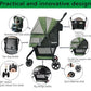 ROODO 3 Wheel Pet Stroller Best Lightweight Foldable Compact Portable Jogger All Terrain Travel Pet Gear Puppy Kitty Stroller for up to 30lbs Medium Small Dogs and Cats(Green)