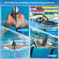 Swimmer's Snorkel for Lap Swimming, Adult Snorkeling Gear Swim Training, Center-Mount Silicone Mouthpiece One-Way Purge Valve in Pool and Open Water