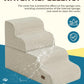 Dog Step for Bed, Dog Stair 4-Step 35D Pet Stair 19.7" H for High Bed or Sofa Non-Slip Balanced Pet Step Indoor, Beige