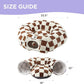 Lesure Cat Tunnel Bed for Indoor Cats - Cute Cat Donut Tunnel Toys for Small Large Cats with Washable Circle Cushion, Round Pet Peekaboo Cave Toy for Kitten/Puppy/Rabbit, Standard Brown
