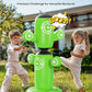 QPAU 360° Rotatable Punching Bag for Kids, Lager 64” Kids Punching Bag with Gloves, Hand Pump & 6 Targets, Bop Bag Inflatable Punching Toy, Karate Gifts for Boys, Girls