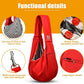 Tomkas Small Dog Sling Carrier - Zipper Pocket & Classic Strap - for 3-10 lbs Pets(Red)