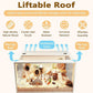Prolee Hamster Cage Wooden Chew Proof, Extra Large Mice and Rat Habitat Openable Top with Acrylic Sheets Solid Built Small Animal Cage with Leg Stands, 24 Inch Long