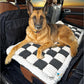 APetsPlanet Dog Bed for Car Back Seat Extender - Non-Slip Backseat Cushion for Dogs - Travel Plush Pet Mat Topper for Cars, Trucks, SUVs - Machine Washable Pad Blanket - Black Plaid, 54" x 24.8"