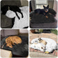 Calming Dog Bed Fluffy Plush Dog Mat for Furniture Protector with Removable Washable Cover for Large Medium Small Dogs and Cats (Medium, Light Grey)