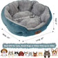 Asvin Small Dog Bed for Small Dogs, Cat Beds for Indoor Cats, Pet Bed for Puppy and Kitty, Extra Soft & Machine Washable with Anti-Slip & Water-Resistant Oxford Bottom, Teal, 20 inches