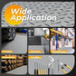 7.8 x 18 FT Garage Floor Mats for Under Car, 2.8mm Thickened Rubber Garage Flooring Roll, M Size 140.4 SQFT Garage Car Mat for Mid-Size SUVs, Sports Car, Light Grey