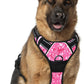BARKBAY No Pull Dog Harness Large Step in Reflective Dog Harness with Front Clip and Easy Control Handle for Walking Training Running(Pink camo,XL)