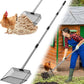 Chicken Poop Scooper for Sand - 10-inch 37 to 63" Long Chicken Coop Scoop with Stainless Steel Handle, Chicken Coop Cleaning Rake for Poop, Large Hen Litter Sifter Shovel