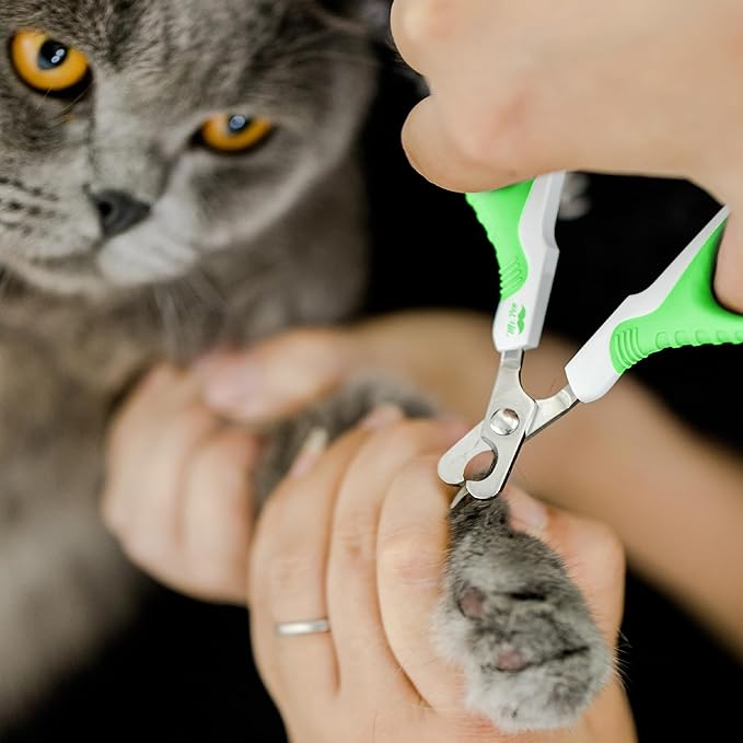 Mr. Pen Cat Nail Trimmer, Spring Green & White, Cat & Dog Nail Clipper