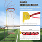 Volleyball Setter Training Equipment, Adjustable Volleyball Setting Trainer Net with 6 Angle and 5 Height Adjustments and 2 Rubber Wheels for Indoor Outdoor Practice
