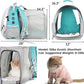 Lollimeow Cat Carrier Backpack, Bubble Expandable Backpack Carrier, Pets and Small Dogs,Airline-Approved, Designed for Travel, Hiking, Walking & Outdoor Use (Square Back Expandable-Green)