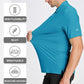 Esabel.C Jacquard Golf Shirts for Men Moisture Wicking Short Sleeve Performance Dry Fit Active Mens Polo Shirts