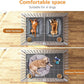aboxoo 42/48 inch Heavy Duty Metal Dog Crate for 2 Dogs/Large Dog,All Metal Open Top,Dog Kennel Indoor with Wheels,Floor Grid, Tray, Divider and Feeding Bowl (Sliver)