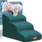 Topmart 3 Tiers Foam Dog Ramps/Steps,Non-Slip Pet Steps,Extra Wide Deep Dog Stairs,High Density Foam Pet Stairs/Ladder,Best for Older Dogs,Cats,Small Pets