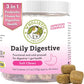 Wholistic Pet Organics: Probiotic Chews for Dogs Digestive Health - 60 Count - Dog Probiotics and Digestive Enzymes - Support Gut Health Immune Supplement Prevents Dog Digestive Problems