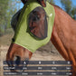 Horse Fly Mask with Ears, UV Protection for Horses, Elasticity with Big Mesh Eye Covers, Snug Fitting Comfortable Breathable Lightweight for Horses Olive Green Full Size