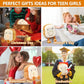 QANYI Plush Toy Night Light Alarm Clock for Kids, Multiin-one Cozy Toast Plushies Bed Clock with Dual Alarm and Snooze, Dimmable Bed Lamp Birthday Gifts Ideal for Children Teens Girls Boys Women