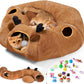 Odoland Reindeer Cat Tunnels Bed with 20 Kitten Toys for Indoor Cats, Plush Cats Couch Tunnel Bed - Kittens Cave Donut Tunnel - Detachable Soft Cat Bed and Variety Kitty Toy Set