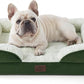 Bedsure Orthopedic Dog Bed Medium Size Dogs - Washable Medium Dog Cat Bed Waterproof, Comfort Pet Couch Sofa with Washable Removable Cover, Pets Bed with Nonskid Bottom, Plush-Green, 28"