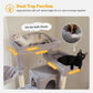 81" Heavy Duty Cat Tree for Large Cats up to 20lbs - Extra Tall Cat Tower with Metal Frame Hammock, 6 Sisal Scratching Posts, 2 Perches - Indoor Cat Furniture for Maine Coon, Big Cats, Gray