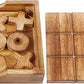 Glintoper Tic Tac Toe & Tumble Tower Blocks Tables Game Set, Classic Wood Stacking Game & XOXO Board Games for Kids Family, Living Room Rustic Coffee Table Decor, Travel Strategy Board Games