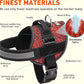 Dogline Dog Harness, Reflective No-Pull Adjustable Vest with Handle for Walking, Training, Breathable, No - Choke Harness for Small, Medium or Large Dogs Room for Patches Zebra Black/Red M 22"-28"