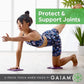 Gaiam Yoga Knee Pads (Set of 2) - Yoga Props and Accessories for Women/Men Cushions Knees and Elbows for Fitness, Travel, Meditation, Kneeling, Balance, Floor, Pilates