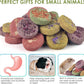 ERKOON 24Pcs Bunny Chew Toys, Small Animal Molar Toys Timothy Grass Beet Sweet Potato Pumpkin Cake Treats for Guinea Pig Hamster Bunny Chinchilla Gerbil, 100% Natural Rabbit Chews and Treats