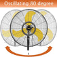 HiCFM 30 inch Misting Outdoor Oscillation Weatherproof Wall Mounted Fan with IP44 Enclosure Motor, GFCI Plug, 9300 CFM 3-Speeds High Velocity Powerful Wall Fan, UL Outdoor Approved