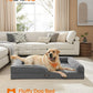 Feandrea Orthopaedic Dog Bed for Large Dogs, Waterproof Dog Sofa Bed with Removable Washable Cover, 42 x 32 x 7 Inches, Slate Gray UPGW253G02